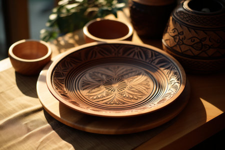 The Artistic Allure of Handcrafted Wooden Plates and Bowls: Exploring the 3:2 Aspect Ratioの素材