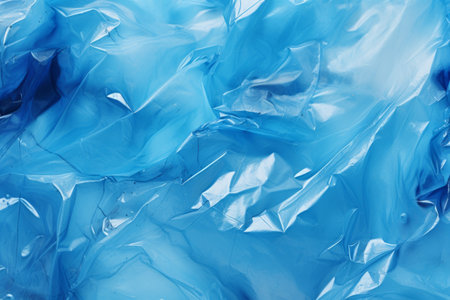 Exploring the Aesthetic Appeal of a Blue Plastic Bag: An Abstract Backgroundの素材