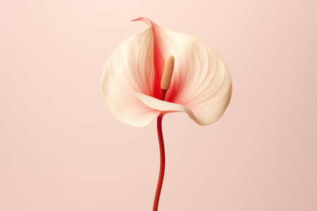 Captivating Anthurium Flower Blossoms on a Beautiful Beige Background â An Exquisite AR 3:2 Compositの素材
