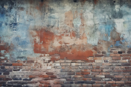 Beneath the Surface: Unveiling the Abstract Background of Grunge Brick Wall Textureの素材