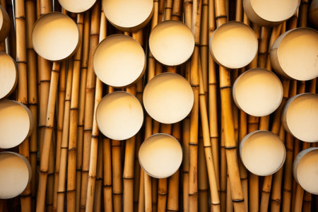 Serenity Unveiled: The Enchanting Round-Stalked Bamboo Wallの素材