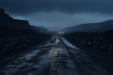 Exploring the Intricate Beauty of Black Road in Close-up Photography: AR 3:2の素材