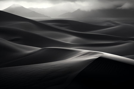 Unveiling the Mysteries of Black Sand Dunes: A Captivating AR 3:2 Experienceの素材