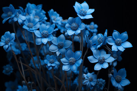 A Vibrant Display: Blue Chalksticks Blossoming in a 3:2 Ratio!の素材