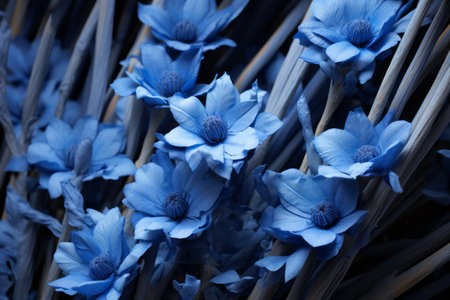 Breathtaking Beauty: The Magnificent Blue Chalksticks in Full Bloom -- AR 3:2の素材