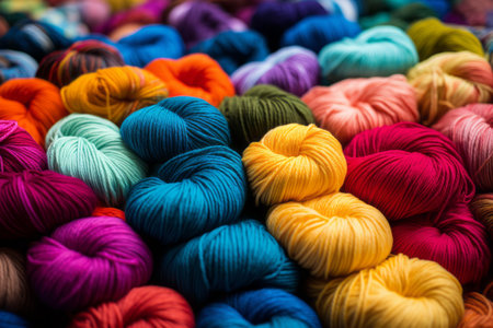 Vibrant Array of Assorted-Color Yarn Lot at an Incredible 3:2 Ratioの素材