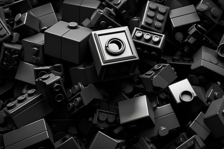 Unleashing Creativity with Black and Gray Lego Blocks: Exploring the World of AR 3:2の素材