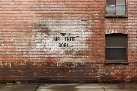 Inspiration Strikes: Exploring the Power of a Brown Brick Wall With a White and Black QuoteâAR 3:2の素材