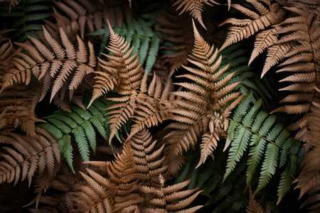 Exploring the Beauty of Brown Fern Plants (3:2 Aspect Ratio)の素材