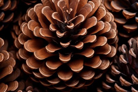 Natures Delicate Beauty: A Close-up of a Brown Pineconeの素材