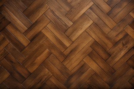 Stunning Brown Wooden Parquet Flooring: A Perfect Blend of Beauty and Durability (3:2 Aspect Ratio)の素材