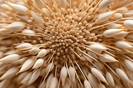 Breathtaking Close-Up: Exquisite Beige Flower Seeds Revealed in Stunning 3:2 Aspect Ratioの素材