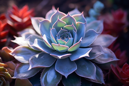 A Captivating View: Stunning Details of a Succulent Plant in Close-Upの素材