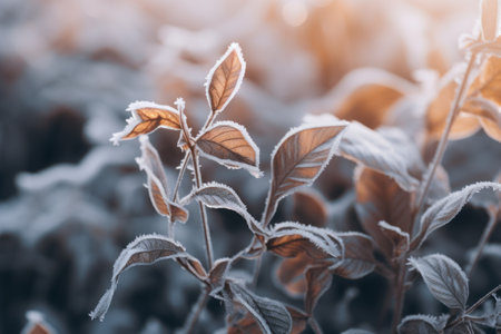 Frozen in Time: Stunning Close Up of a Plant in 3:2 Aspect Ratioの素材