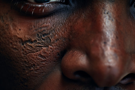 Magnifying the Mind: A Captivating Close-Up of a Persons Head --ar 3:2の素材