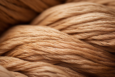 Cotton in Focus: Captivating Close-up of Light Brown Fibres - AR 3:2の素材