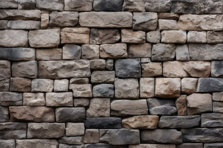 Exploring the Intricate Details: A Close-up of a Stone Wall Surface - AR 3:2の素材