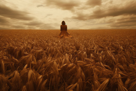 Captivating Brown Field Landscape: A Stunning 3:2 Photographの素材