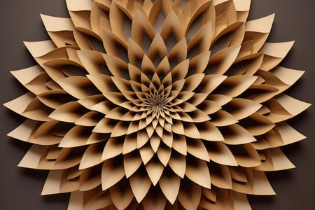 Unleashing Creativity: The Beauty of Geometric Craft Design on Brown Paper (AR 3:2)の素材