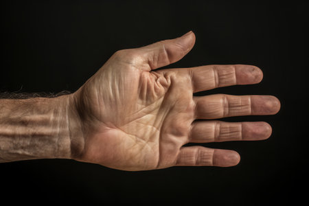 Focusing on the Details: Capturing a Close Up Shot of a Persons Hand (Aspect Ratio 3:2)の素材