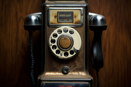 Dialing Back in Time: A Captivating Glimpse of a Public Telephoneの素材