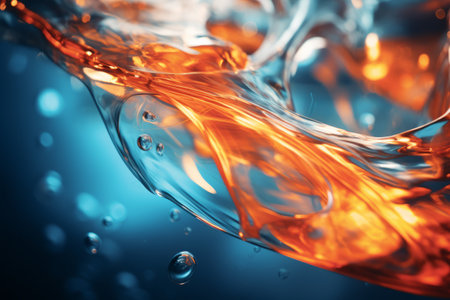 The Mesmerizing Aqueous Artistry Unveiled: An Intimate Close-Up Snapshot at 3:2 Aspect Ratioの素材