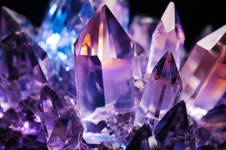 Glimmering Beauty: Captivating Close-Up Photo of Crystalの素材