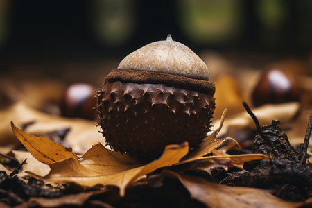 Magnifying the Beauty of Acorns: A Close-up Photography Journey in AR 3:2の素材