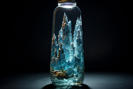 Enhanced Hydration with Crystal-Infused Water Bottle --ar 3:2の素材