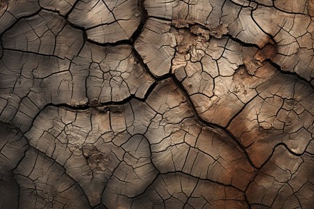 Cracks in the Dry Bark: A Close-Up Perspective - AR 3:2の素材