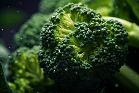 Vibrant Close-Up: Capturing the Beauty of Fresh Broccoli in 3:2 Aspect Ratioの素材