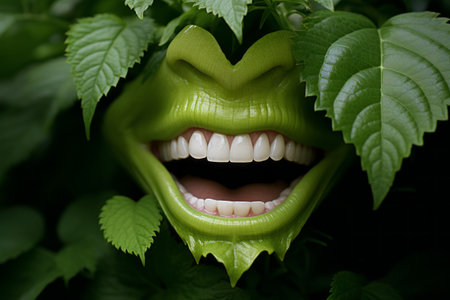 The Enchanting Beauty of Fresh Green Leaves with Leaf Teeth in an AR 3:2 Ratioの素材