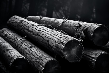 Captivating Monochrome: Exploring the Richness of Wood in a 3:2 Aspect Ratioの素材