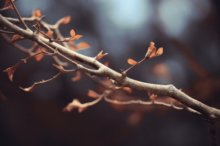 Captivating Close Up Photography: The Beauty of a Brown Tree Branchの素材