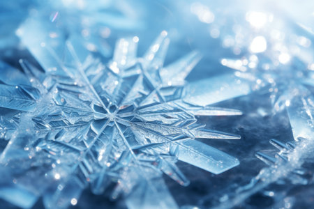 Frozen Beauty: Exploring the Closeup of an Icy Flake - AR 3:2の素材