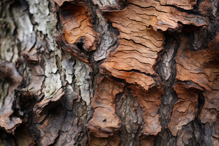 Bark Focus: Intimate Close-Up of a Trees Texture in a 3:2 Aspect Ratioの素材