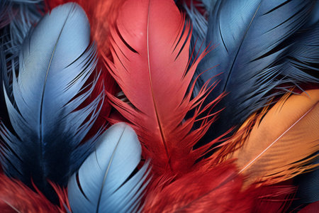 Fascinating Details: A Close-Up Look at Feathers in a 3:2 Aspect Ratioの素材