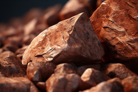 Natural Aesthetics Unveiled: Exploring the Intricate Details of a Brown Rock (3:2 Aspect Ratio)の素材