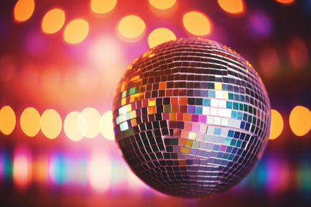 Dazzling Disco Ball Glittering under Close-Up Shot - AR 3:2の素材