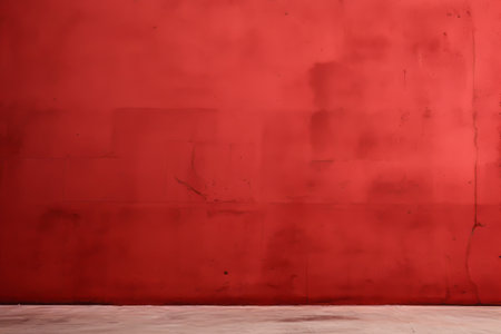 Crimson Concentration: Exploring the Intricacies of a Red Concrete Wallの素材
