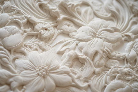 Unveiling the Beauty: A Captivating Close-Up Shot of a White Textileの素材