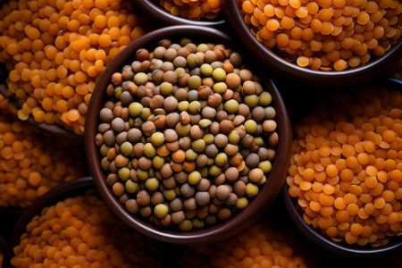 Luscious Lentils: A Close-Up Delight in a 3:2 Aspect Ratioの素材