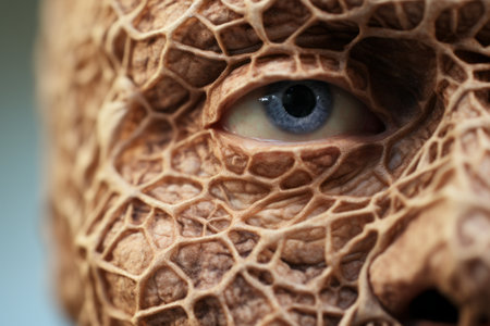 Exploring the Intriguing Patterns of Human Dry Skin in Astonishing Detail: A Close-Up Viewの素材