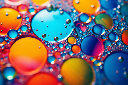 Bubbling Kaleidoscope: A Colorful 3:2 Abstract Water Backgroundの素材