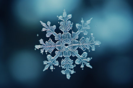 Capturing the Intricate Beauty: Macro Photography Unveiling Stunning Snowflakes â AR 3:2の素材