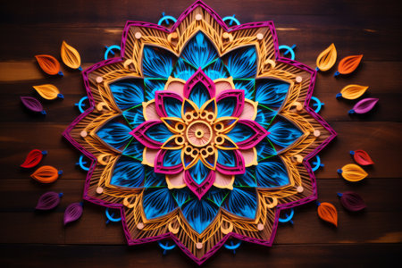 Harmony in Geometry: Exploring Mandala String Art in AR 3:2の素材