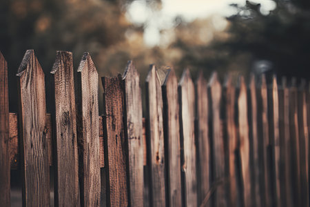 Captivating Details of a Brown Wooden Fence in Close-up --AR 3:2の素材