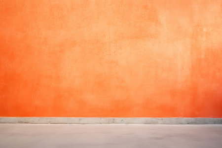 Vibrant & Textured: The Orange Concrete Wall - AR 3:2の素材