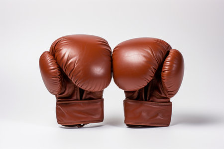 The Brown Boxing Gloves Delivering a Powerful Punch - AR 3:2の素材