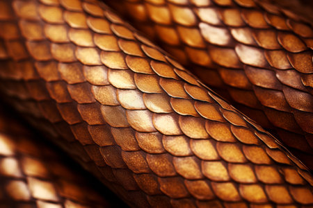 Captivating Close-Up: Exquisite Brown Snake Skin Photograph in a Striking 3:2 Aspect Ratioの素材